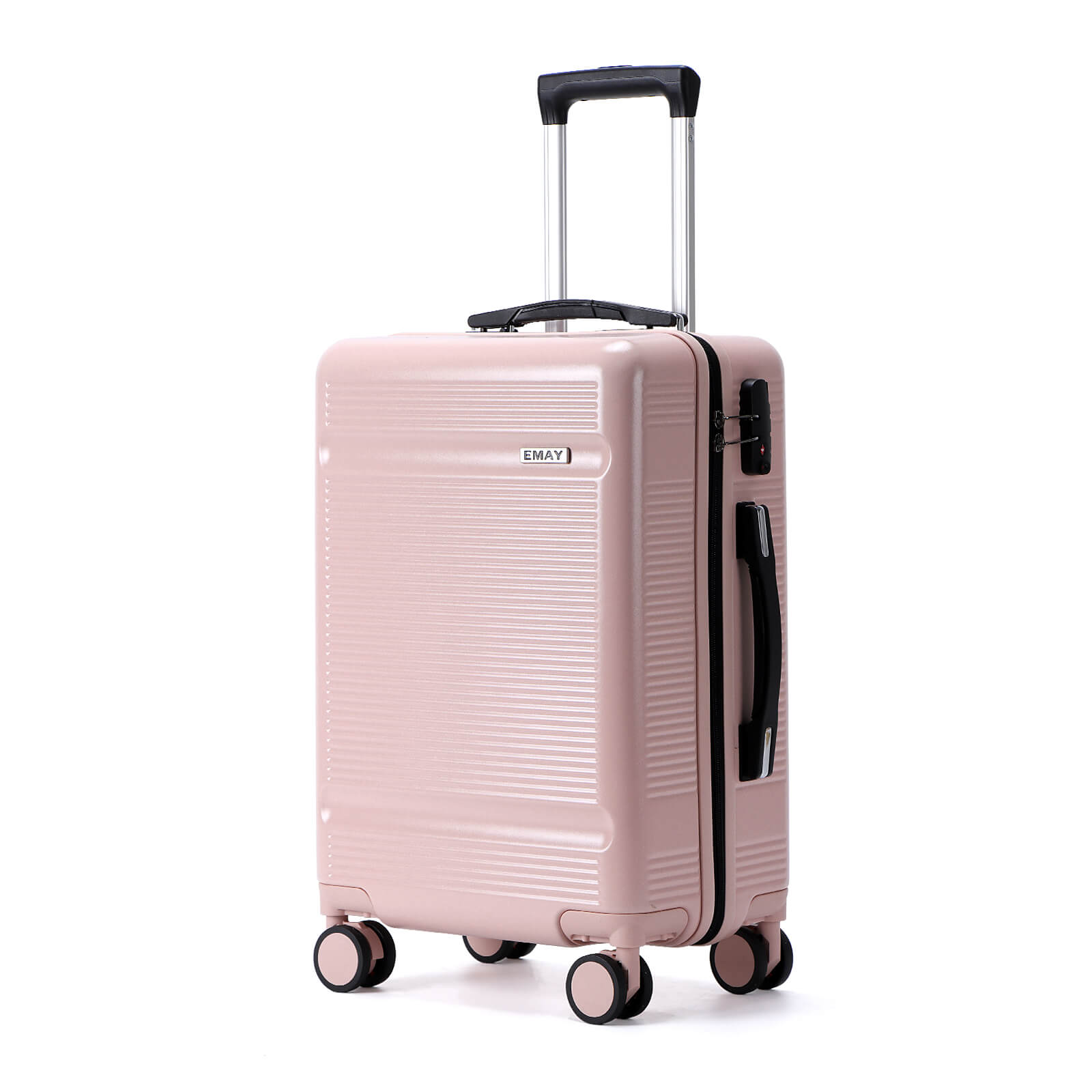 EMAY Custom 20 Inch Carry On Luggage With Aluminum Trolley