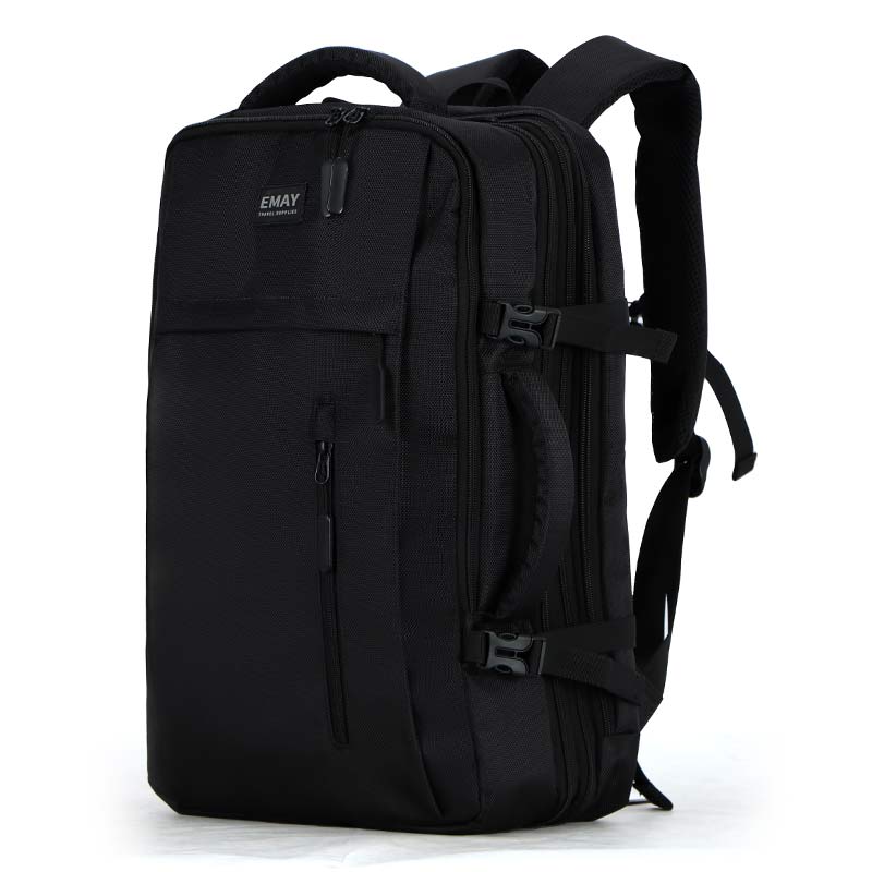 EMAY Black Travel Backpack For Men